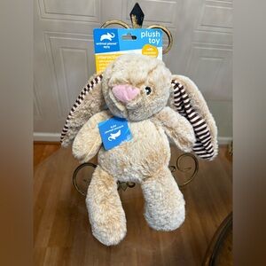 Animal Planet Interactive Fluffy Bunny Plush Toy With Clinker & Squeaker 12.5”